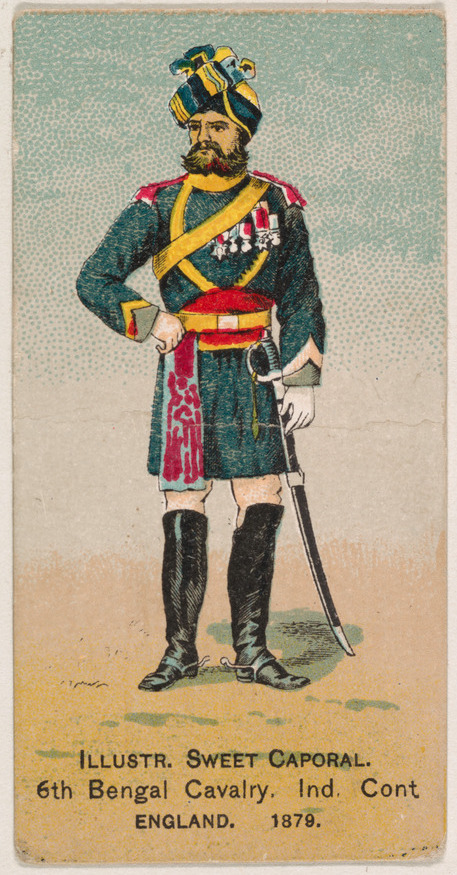 6th Bengal Cavalry, Ind. Cont., England, 1879, from the Military Series (N224) issued by Kinney Tobacco Company to promote Sweet Caporal Cigarettes