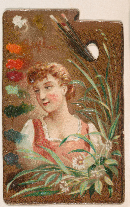 Artist's paint pallette, from the Novelties series (N228, Type 4) issued by Kinney Bros.