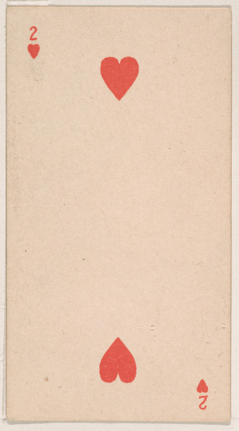 Issued by Kinney Brothers Tobacco Company - Two of Hearts, from