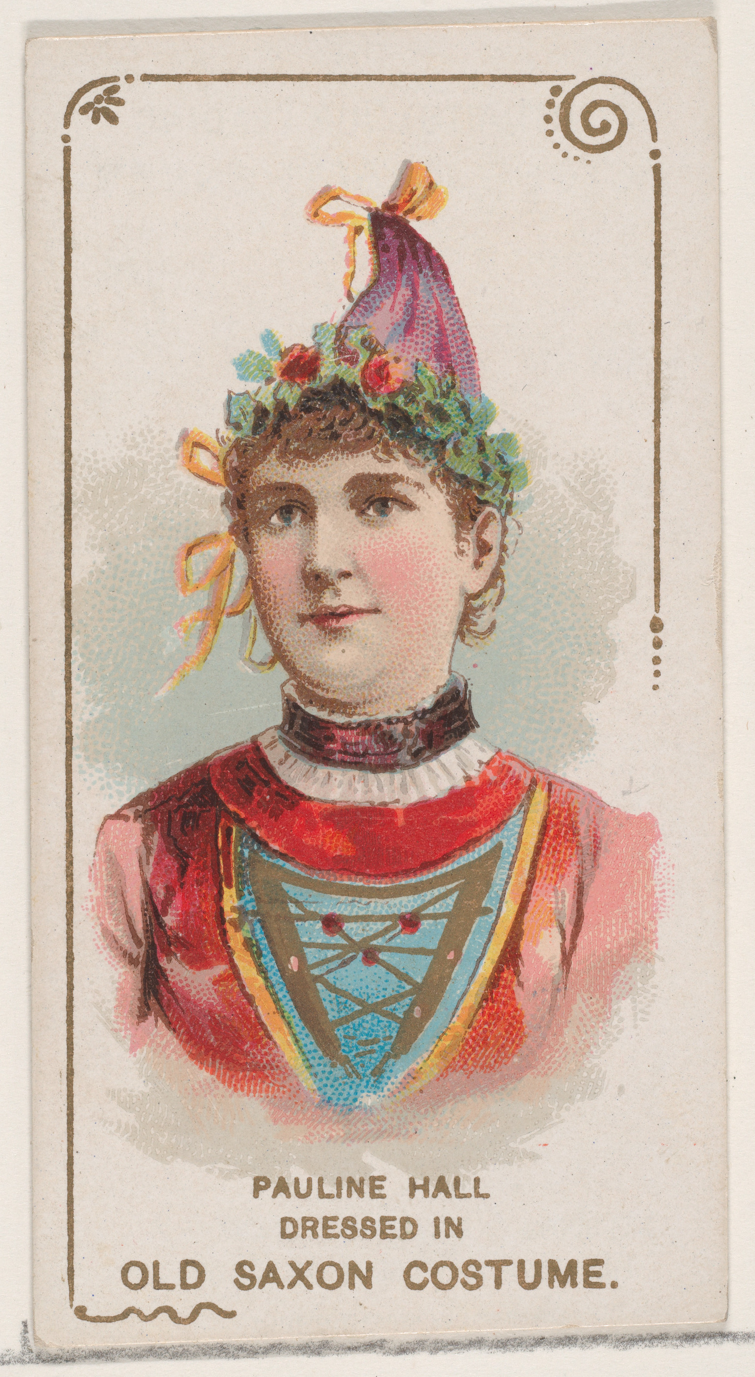 W. Duke, Sons & Co., Pauline Hall Dressed in Old Saxon Costume, from the set Actors and Actresses, First Series (N70) for Duke brand cigarettes