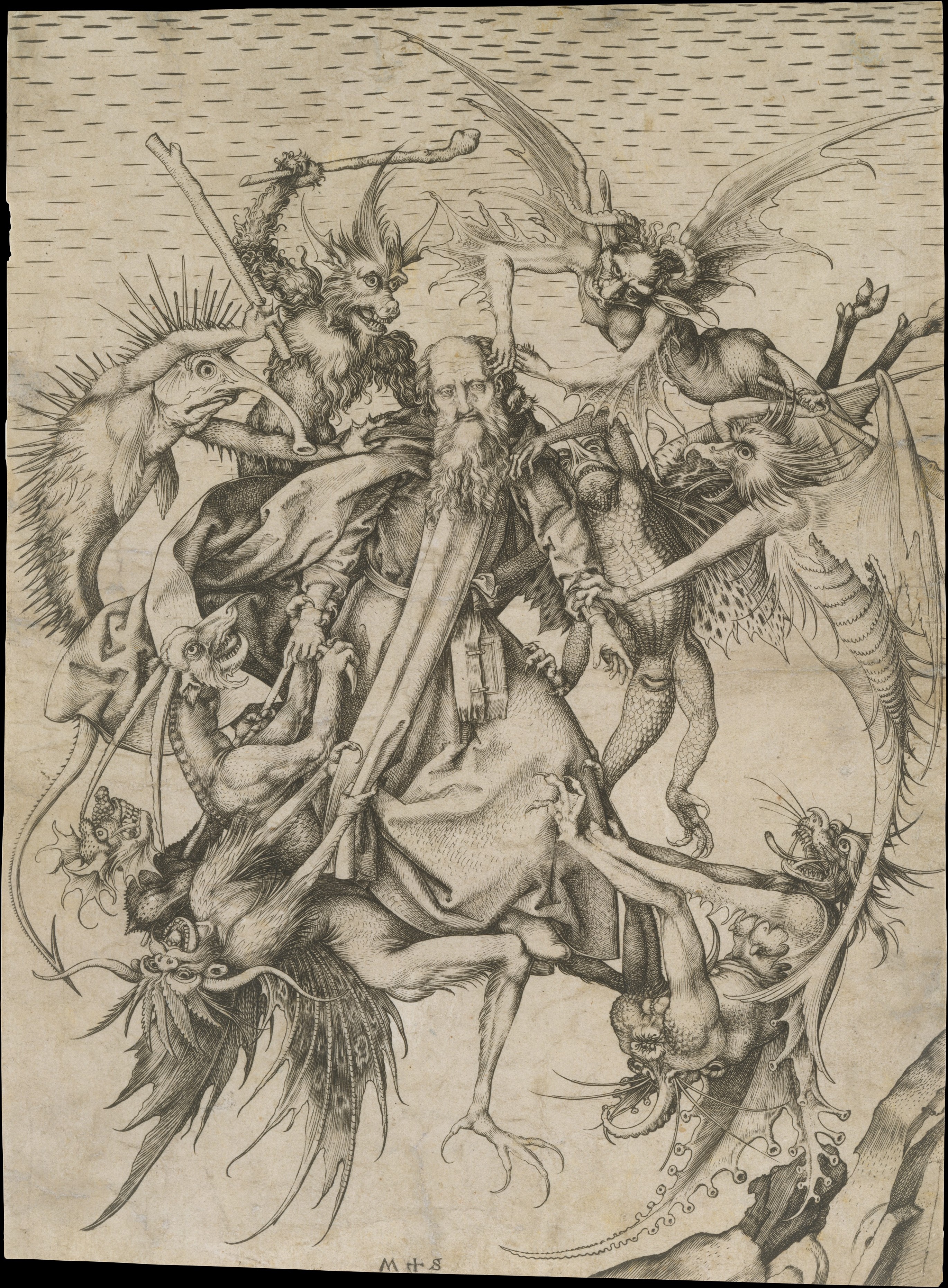 The | Tormented Schongauer of Metropolitan Anthony Art Demons Saint Martin Museum by |