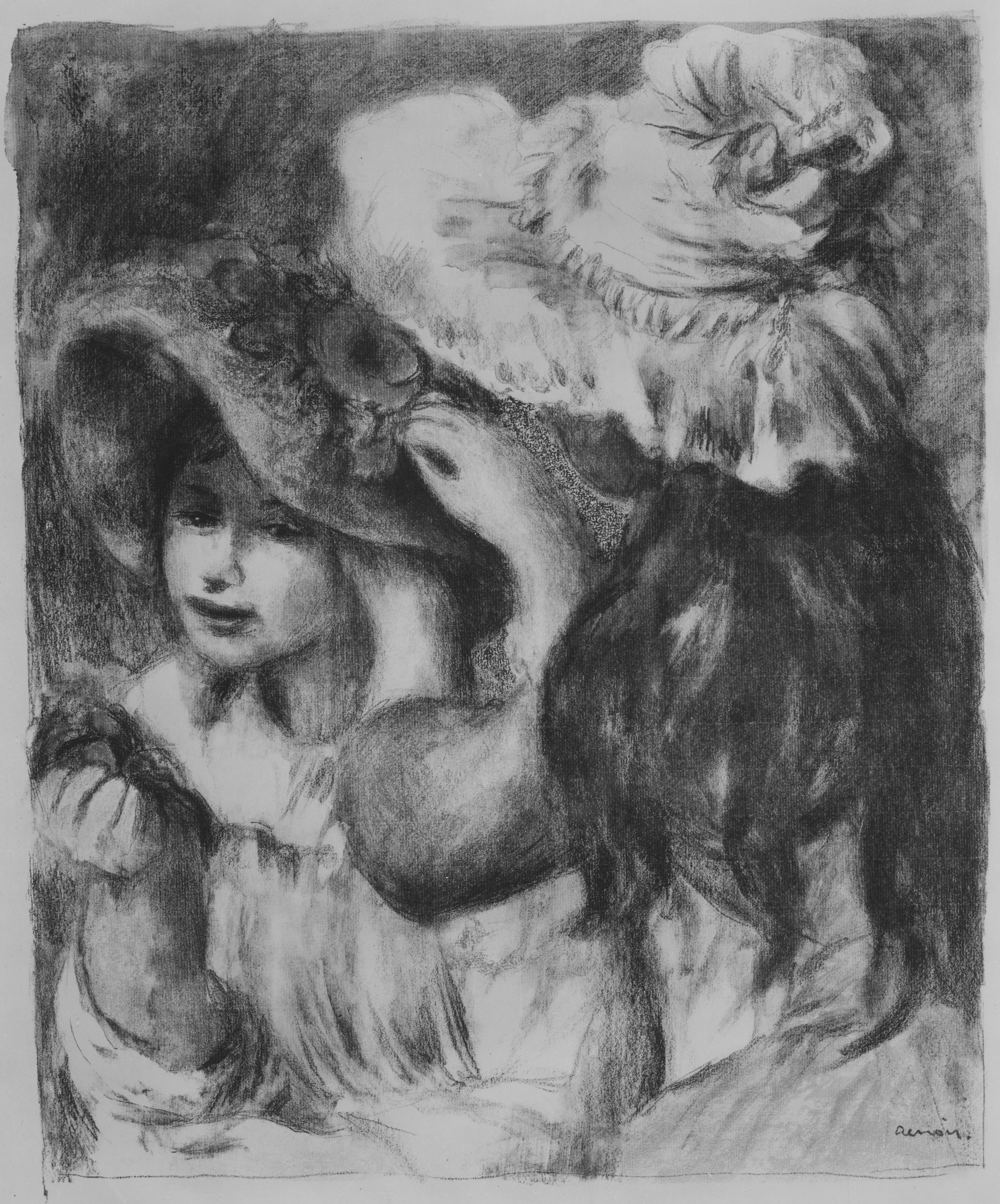 Auguste Renoir, The Hat Pinned with Flowers (Le Chapeau Épinglé)