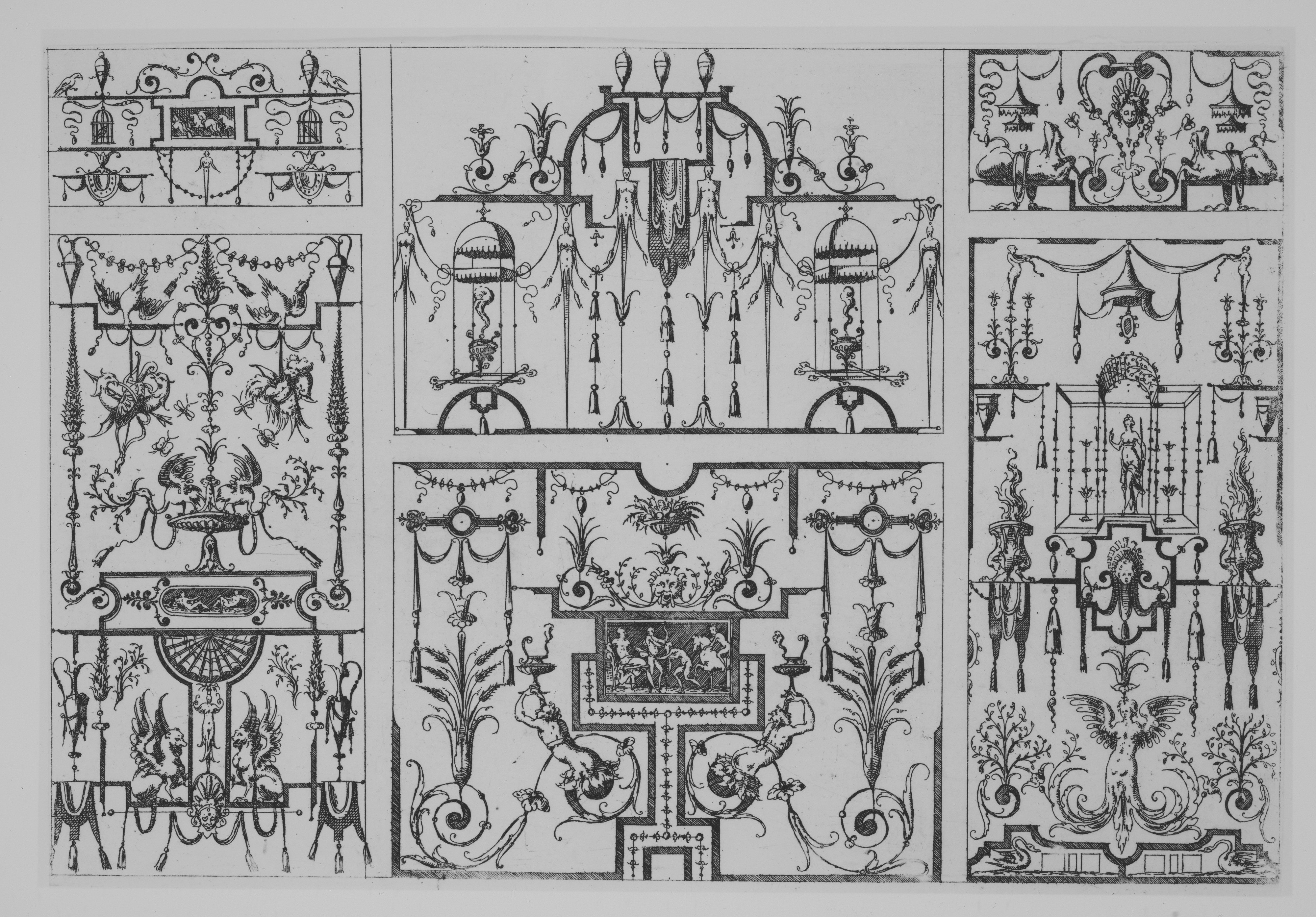 Jacques Androuet Du Cerceau | Grotesque Ornament Panel | The