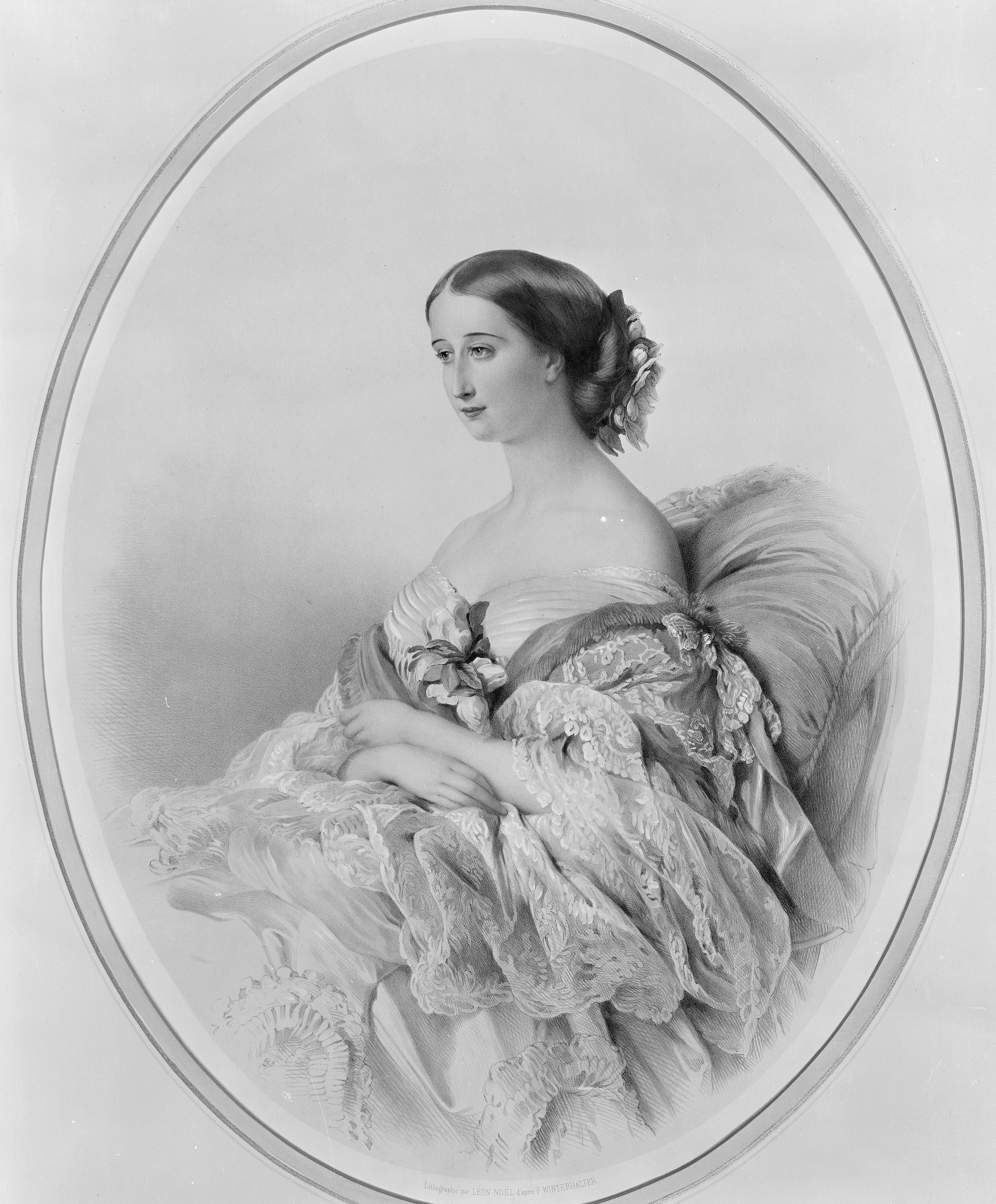Léon Alphonse Noël  Portrait of the Empress Eugenie, after