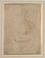 Head and Front Quarters of a Bull, Battista Franco (Italian, Venice ca. 1510–1561 Venice), Pen and brown ink, on beige paper