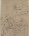 Study of Figures, Attributed to Jean Auguste Dominique Ingres (French, Montauban 1780–1867 Paris), Graphite