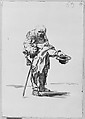 Beggar with a staff in his right hand; folio 69 from the "Images of Spain" Album (F), Goya (Francisco de Goya y Lucientes) (Spanish, Fuendetodos 1746–1828 Bordeaux), Brush and brown wash