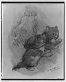 Rain, for "The Kitten's Christmas Tree", Oliver Herford  American, born England, Graphite on cardboard