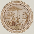Adoration of the Shepherds, Anonymous, Italian, 16th century (Italian, active Central Italy, ca. 1550–1580), Pen and brown ink, brush and brown wash