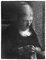 Embroidery; The Artist's Mother, Georges Seurat (French, Paris 1859–1891 Paris), Conté crayon on Michallet paper