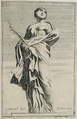 Standing Female Figure, Pierre Ignace Parrocel (French, 1702–1775), Etching