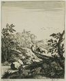 Landscape with a Goatherd and a Drover, Charles François César Le Tellier, Marquis Montmirail French, Etching