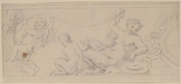 Design for a Frieze, Anonymous, French, 18th century, Black chalk