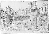 Palazzo Nerone, Anonymous, Netherlandish, 16th century, Pen and brown ink, brush and pale red wash; framing lines in pen and brown ink