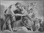 Apollo and Thetis, Jacob de Wit (Dutch, Amsterdam 1695–1754 Amsterdam), Red, brown and gray wash over red chalk