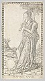 Euterpe (Euterpe XVIII), Master of the E-Series Tarocchi Italian, Engraving