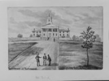 Courthouse at Richmond, Staten Island, New York, Augustus Kollner (American, born Germany, Stuttgart 1812/13–1906 Philadelphia, Pennsylvania), Watercolor