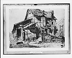 The Unsafe Tenement (The Old Farm), James McNeill Whistler (American, Lowell, Massachusetts 1834–1903 London), Etching on tan chine on white wove paper (chine collé); third state of four (Glasgow)
