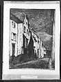 Street at Saverne, James McNeill Whistler (American, Lowell, Massachusetts 1834–1903 London), Etching and open bite or sandpaper ground, printed on ivory chine on off-white wove paper (chine collé); third state of four (Glasgow)