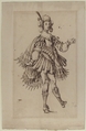Male Figure in Ballet Costume, T Remy (active 17th century), Pen and brown ink