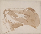 Seated Man Turned Towards the Left Seen from Below, Giovanni Battista Tiepolo (Italian, Venice 1696–1770 Madrid)