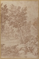 Bathers in a Wooded Landscape, Donato Creti (Italian, Cremona 1671–1749 Bologna), Pen and two shades of brown ink