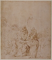 The Adoration of the Magi, Fra Bartolomeo (Bartolomeo di Paolo del Fattorino) (Italian, Florence 1473–1517 Florence) (?), Pen and brown ink, over traces of black chalk
