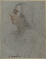 Bust of a Youth Looking to Upper Left (recto); Study of Drapery (verso), Orazio Fidani (Italian, Florence 1606–1656 Florence), Black and red chalk, on blue paper (recto); slight study of drapery (?) in black chalk (verso)