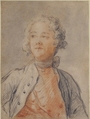 Half-Length Portrait of a Young Man, Attributed to Jean Marc Nattier (French, Paris 1685–1766 Paris), Black and red chalk