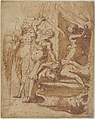 Judith Decapitating Holofernes, Giorgio Vasari (Italian, Arezzo 1511–1574 Florence) (?), Pen and brown ink, brown wash