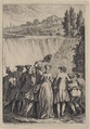 Group of People Looking at a Waterfall, Etienne de Lavallée-Poussin French, Etching