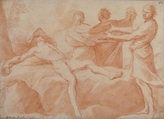 The Drunkenness of Noah, Andrea Sacchi (Italian, Rome (?) ca. 1599–1661 Rome), Red chalk