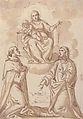 The Virgin and Child with Chaplets Appearing to Saint Dominic and Saint Catherine of Siena, Pietro Mera (