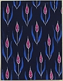 Fabric Design with Red Flower Buds, Attributed to Paul Poiret (French, Paris 1879–1944 Paris), Gouache and stencil over graphite