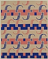 Fabric Design with Stripes, Attributed to Paul Poiret (French, Paris 1879–1944 Paris), Gouache and stencil over graphite