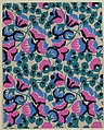 Fabric Design with Sweet Pea Flowers and Vines, Attributed to Paul Poiret (French, Paris 1879–1944 Paris), Gouache and stencil over graphite