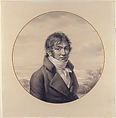 Portrait of a Young Man, Fulchran Jean Harriet (French, Paris 1776–1805 Rome), Black chalk, stumped, heightened with white. Framing line in pen and brown ink.