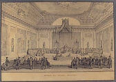 Assemblée des Notables, Versailles, 1787, Jean Michel Moreau le Jeune (French, Paris 1741–1814 Paris), Pen and black ink, gray wash, over traces of graphite.