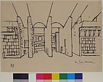 High Court (La Haut Cour de Justice), Chandigarh, India., Le Corbusier (French (born Switzerland), La Chaux-de-Fonds 1887–1965 Roquebrune-Cap-Martin), Black ink on graph paper