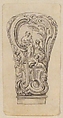 Design for a Repouseé Cane Handle, Juste Aurèle Meissonnier (French, Turin 1695–1750 Paris), Pen and gray ink with brush and gray wash over graphite underdrawing