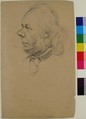 Portrait of Honoré Daumier, Etienne Carjat (French, Fareins 1828–1906 Paris), Graphite