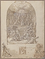 The Martyrdom of St. Catherine, Tiburzio Passarotti (Passerotti) (Italian, Bologna ca. 1555–1612 Bologna), Pen and brown ink, brush and brown wash, some white highlighting, over black chalk