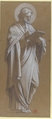 Saint Matthew, Camille-Auguste Gastine (French, Paris 1819–1867 Paris), Graphite and white gouache on gray-brown paper