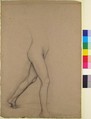 Study of a Girl's Legs for the painting "Young Spartans", Edgar Degas (French, Paris 1834–1917 Paris), Black chalk