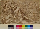 The Raising of Lazarus, Jacques Bellange (French, Bassigny (?) ca. 1575–1616 Nancy), Pen and brown ink, brown wash