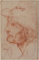 Head of a Man, Antonio d'Enrico Tanzio (Tanzio da Varallo) (Italian, Riale d'Alagna 1575/80–1632/33 Novara), Red chalk