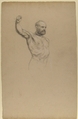 Bearded, bare-chested male figure, study for 