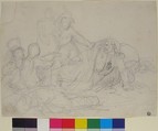 Fallen Soldiers, Théodore Gericault (French, Rouen 1791–1824 Paris), Graphite on laid paper