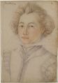 Portrait of Jacques d'O, Anonymous, French, 16th century, Black, red, and brown chalk