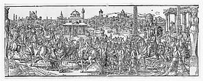 Procession of Sultan Süleyman through the Atmeidan from the frieze Ces Moeurs et fachons de faire de Turcz (Customs and Fashions of the Turks), After Pieter Coecke van Aelst (Netherlandish, Aelst 1502–1550 Brussels), Woodcut